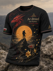Men's Wales Outdoor Running Art Print T-Shirt
