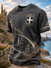 Men's Cornish Celtic-style Printed T-shirt