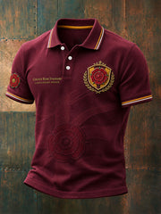Men's Lancaster Red Roses Art Printed Casual Tops