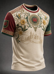 Men's Welsh Red Dragon Cultural Art Print T-Shirt