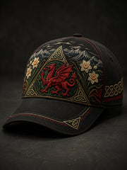 Unisex Welsh Red Dragon Cultural Elements Art Print Casual Hat