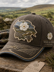 Unisex Yorkshire White Roses Art Printed Hat