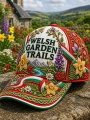 Unisex Vintage British/Welsh Art Print Casual Hat