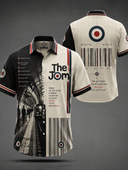 Men's Retro Punk Music The Modfather Paul Weller  Printed Short-sleeved Shirt