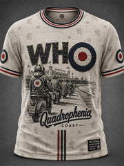 Men's UK Mods Music Lover The Who Printed Short-Sleeved T-Shirt