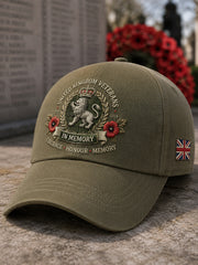 Men's Vintage-Style Hat With Veteran Commemorative Print