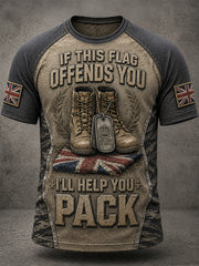 Men's IF THIS FLAG OFFENDS YOU I'LL HELP YOU PACK Tee