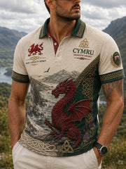 Men's Wales Uk Short Sleeve Shirt
