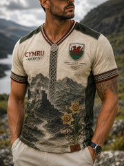 Men's Wales Uk V-neck T-shirt