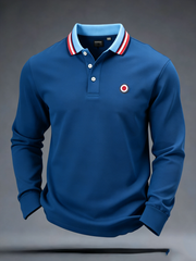 Men's Mods Culture UK Music Lover Business Style Printed long sleeve polo