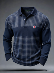 Men's Mods Culture UK Music Lover Business Style Printed long sleeve polo