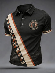 Men's Retro Northern Soul Keep The Faith Print Casual Polo