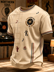 Men's Retro Northern Soul Keep The Faith Print Casual Tee