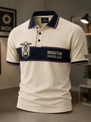 Men's Mods Culture UK Music Lover Business Style Printed Short-Sleeve Polo Shirt