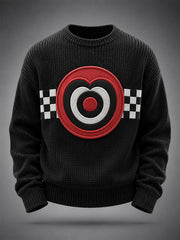 Men's Mods Culture UK Music Lover Business Style Printed Waffle Long Sleeve T-Shirt