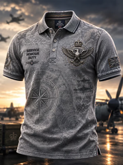 Men's British Veteran Print polo shirt