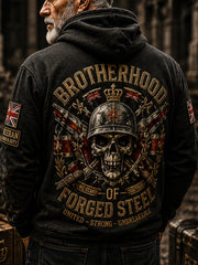 Men's British Veteran Commemorative Print Hooded Sweatshirt