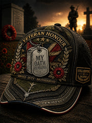 Unisex Retro Veterans' Memorial Print Hat