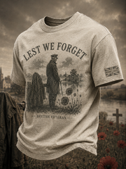Men's British veteran Printed short sleeves t-shirt