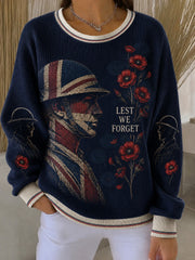 Women's Lest We Forget Printed Sweatshirt