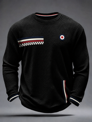 Men's Mods Culture UK Music Lover Printed Waffle Long Sleeve T-Shirt