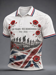 Men's Remembrance Day THE SOMME 110 YEARS Print Shirt