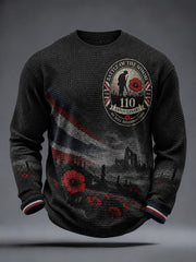 Men's Remembrance Day THE SOMME 110 YEARS Print Waffle T-Shirt