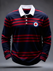 Men's Mods Culture UK Music Lover Printed long sleeve polo