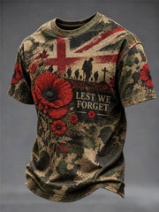 Men's Remembrance Day Printed T-shirt