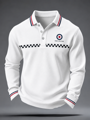 Men's Mods Culture UK Music Lover Printed long sleeve polo