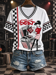 Women's Ska Revival Style Printed Short-sleeved T-shirt