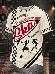 Men's Ska Revival Style Printed Short Sleeves T-shirt