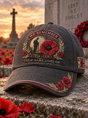 Unisex Hat Featuring Remembrance Day Commemorative Prints