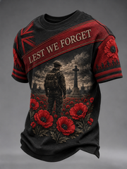 Men's Remembrance Day Lest We Forget Short Sleeves T-shirt