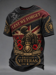 Men's Remembrance Day Lest We Forget Short Sleeves T-shirt