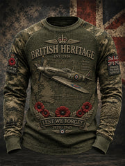Men's Remembrance Day Print Waffle Top