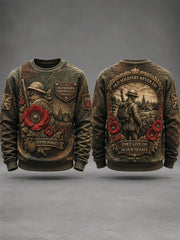 Men's Remembrance Day THE SOMME 110 YEARS Print Crew-Neck Sweatshirt