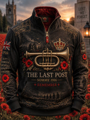 Men's Remembrance Day THE SOMME 110 YEARS Print Half-Zip Sweatshirt