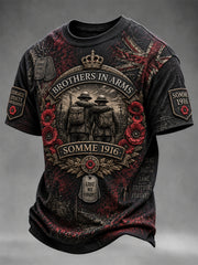 Men's Remembrance Day THE SOMME 110 YEARS Print Short-Sleeve T-Shirt