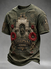 Men's Remembrance Day THE SOMME 110 YEARS Print Short-Sleeve T-Shirt