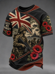 Men's Remembrance Day Lest We Forget Short Sleeves T-shirt