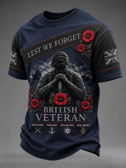 Men's Remembrance Day Lest We Forget Short Sleeves T-shirt