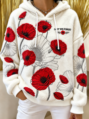 Women's Remembrance Day Lest We Forget Flannel Hoodie