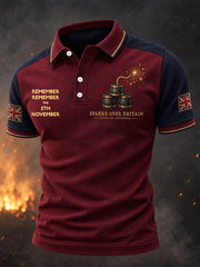 Men's Guy Fawkes Night Printed Casual Tops
