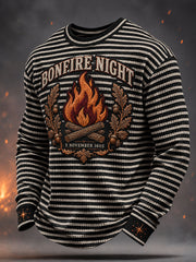 Men's Guy Fawkes Night Printed Waffle Sweatshirt