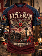 Men's British Veteran Commemorative Short Sleeve T-Shirt