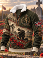 Men's British Veteran Commemorative Half-Zip Sweatshirt