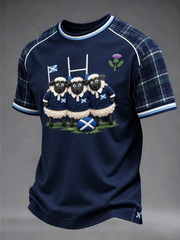 Men's Scottish rugby print short sleeves t-shirt