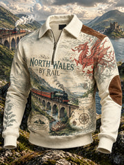 Men's Vintage British Welsh Print Sweatshirt