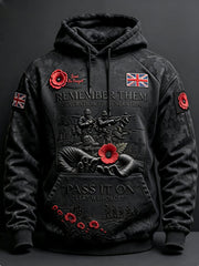 Men's Remembrance Day Lest We Forget  Hoodie